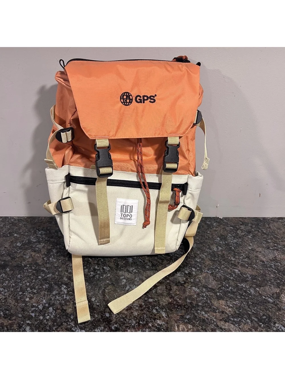 Topo Designs Rover Pack 20L Coral / Beige Hiking EUC W/ Company Logo
